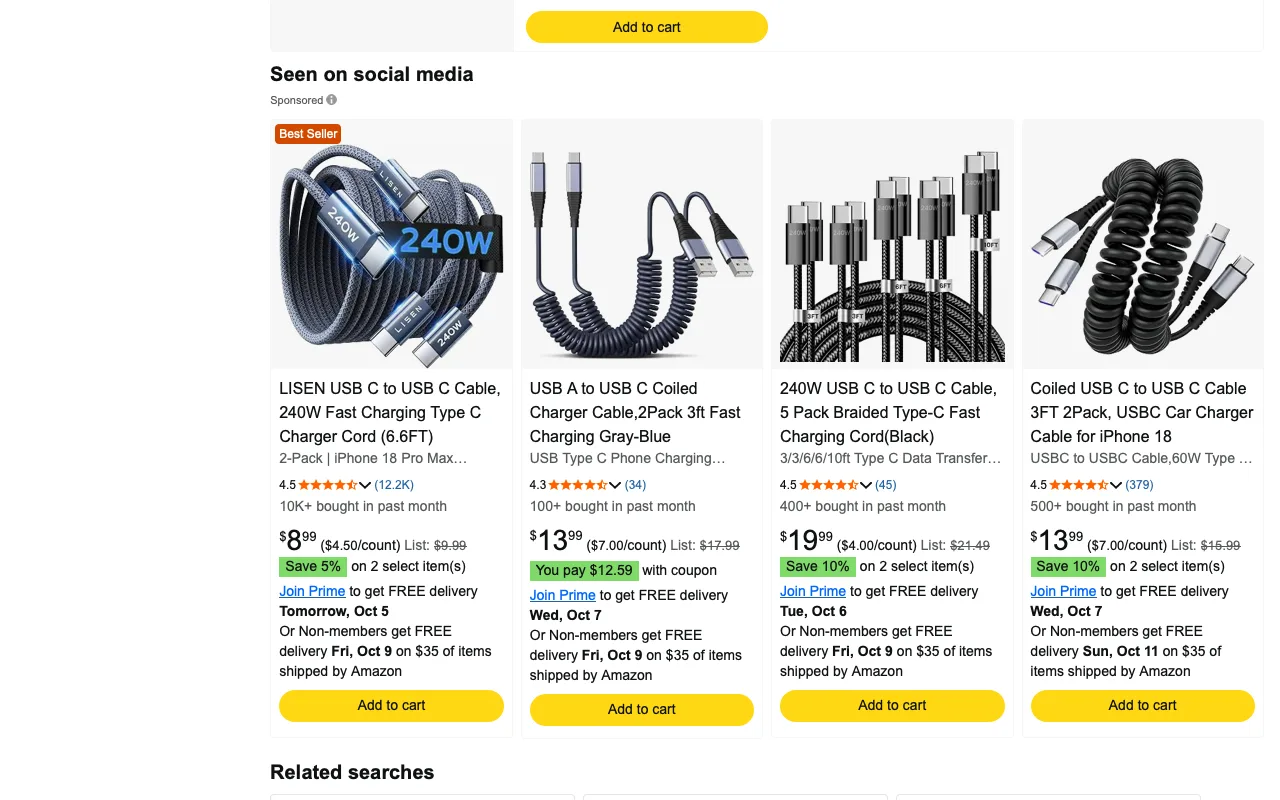 The page before Hide sponsored results
