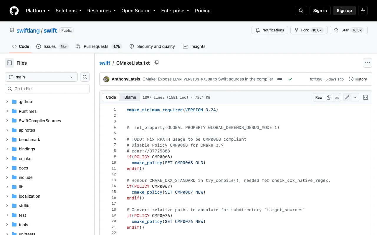 GitHub with Larger code
