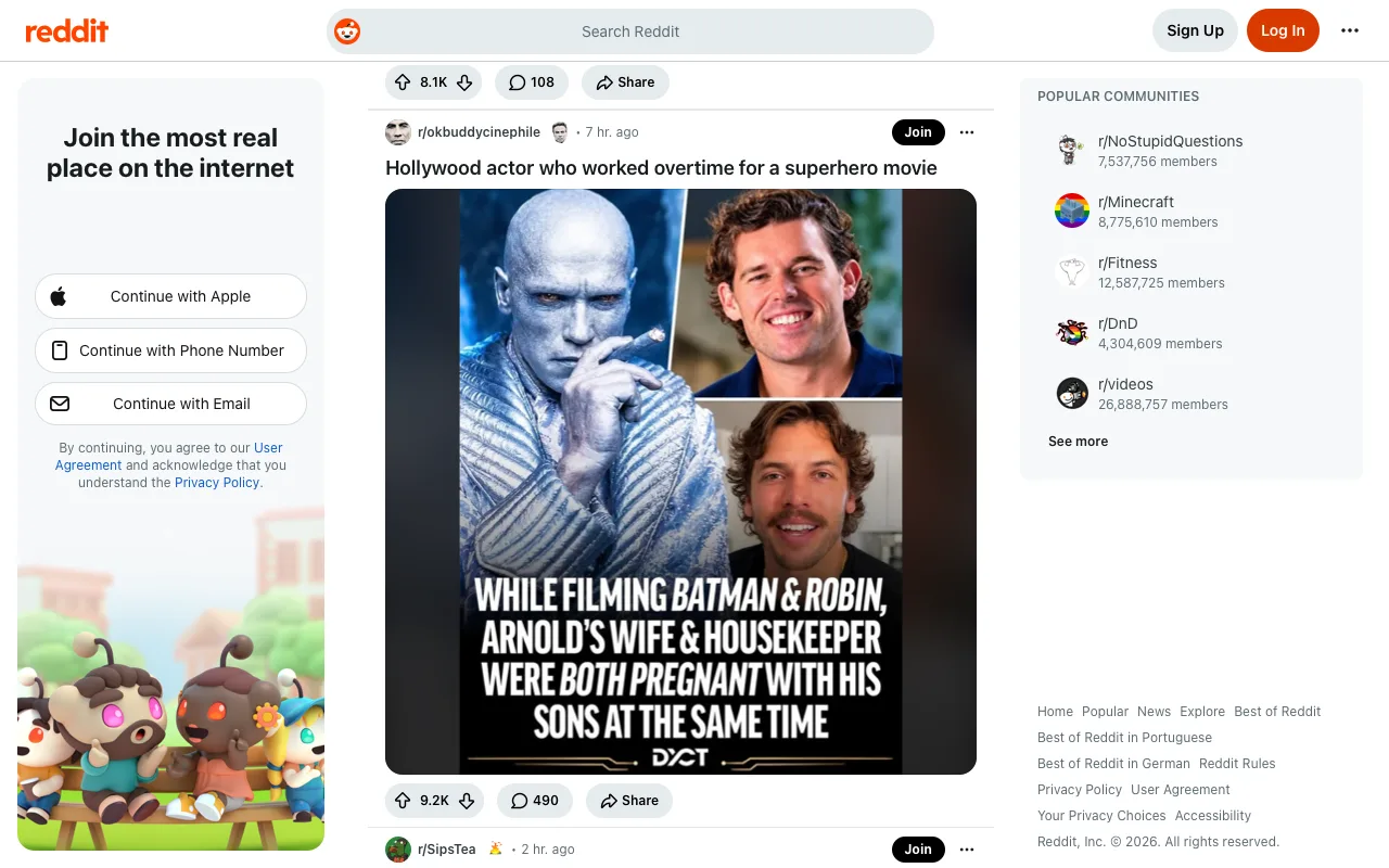 Reddit with Hide promoted Reddit cards