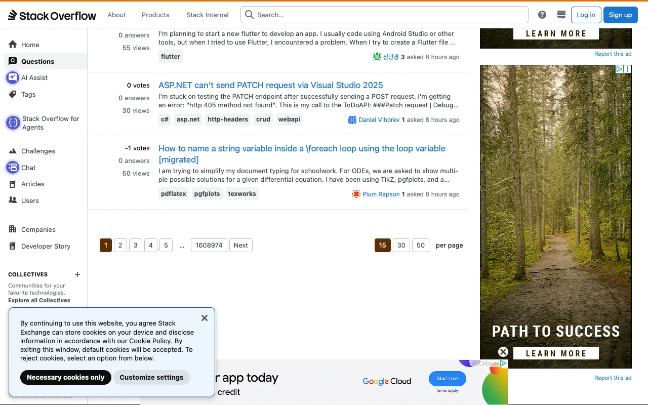 Stack Overflow with Hide hot network questions