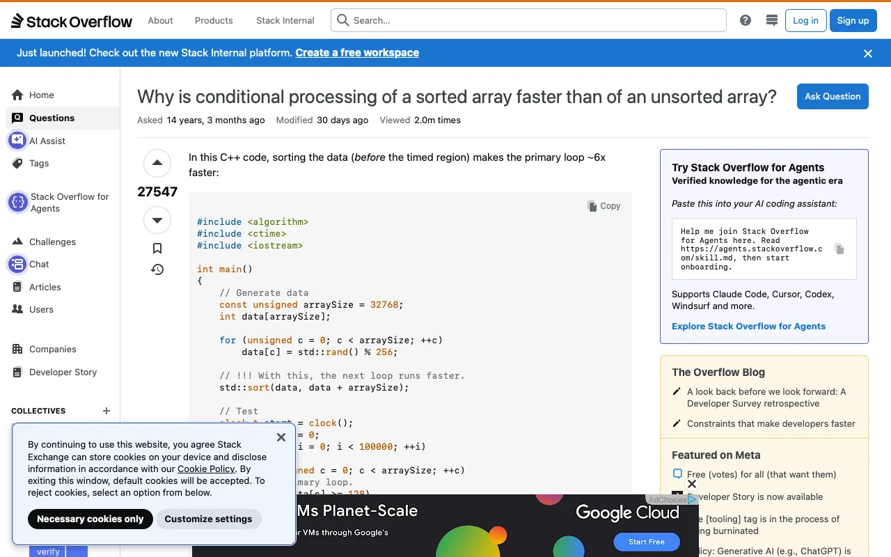 The page before Larger code examples