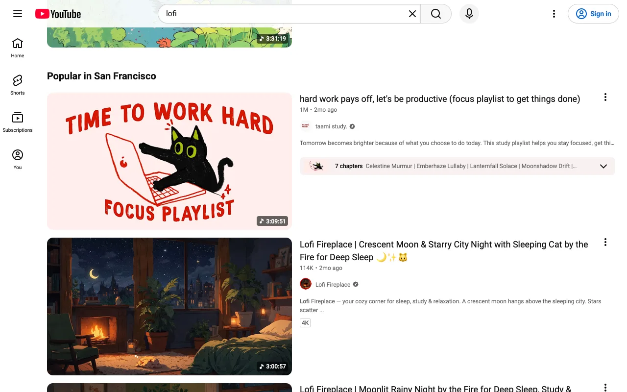 The page before Plain search results